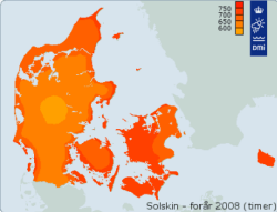 recordaantal zonne-uren voorjaar Denemarken